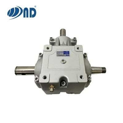 T Series 90 Degree Aluminum Right Angle Bevel Gearbox Agricultural Machinery Parts for Salt Spreader Spreaders Double Disc Fertilizer Spreader