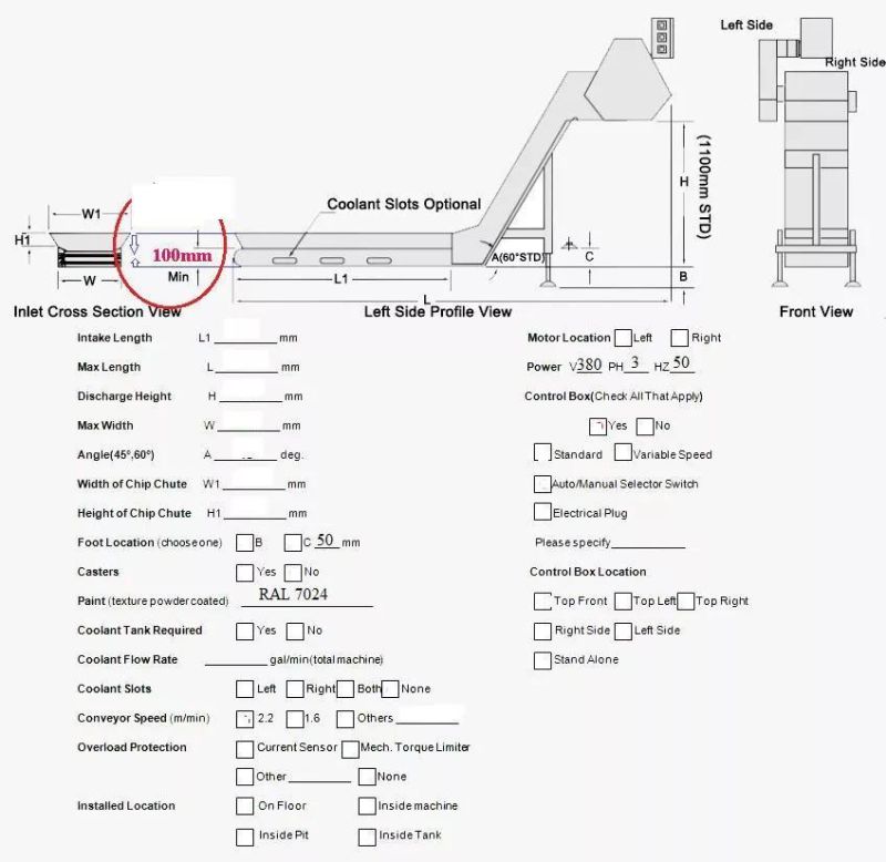 Metal Chip Conveyor CNC Machine Belt Scrap Conveyor