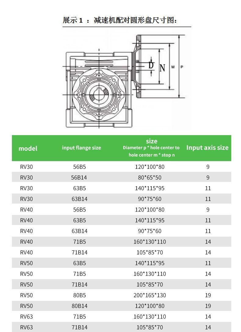 RV63 Worm Gear Speed Reducer