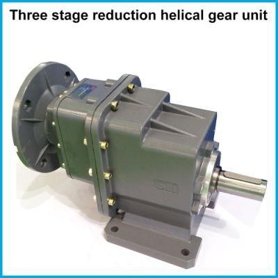 Three-Stage Helical Gearbox Helical Gearbox Simily Bevel Helical Gearbox Motor