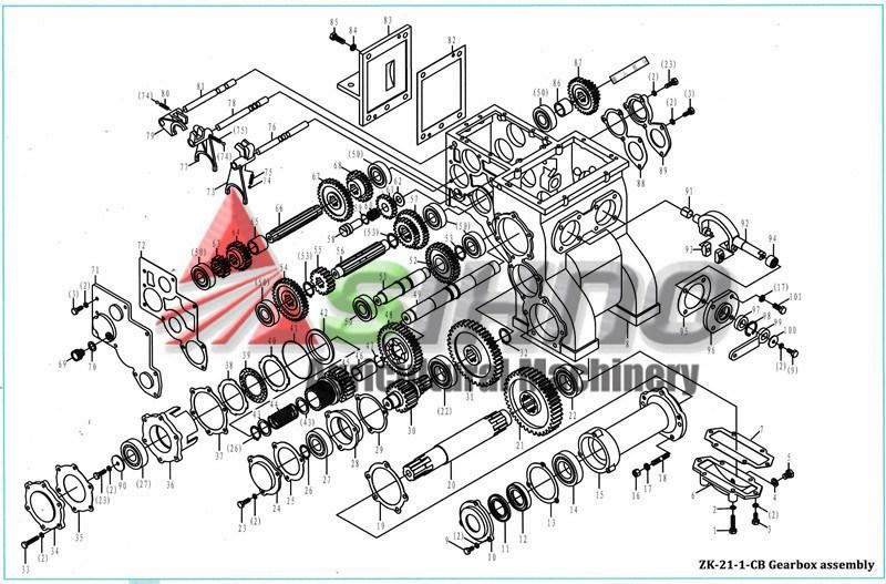 1-5t Backward Gear Gearbox Spare Parts for Rubber Track Transporter