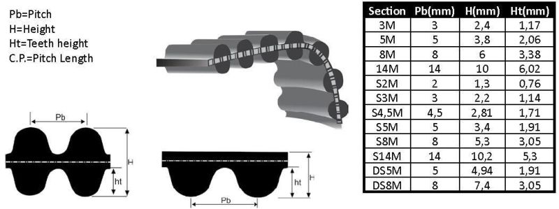 H and L Timing Belt for Bricks and Porcelain