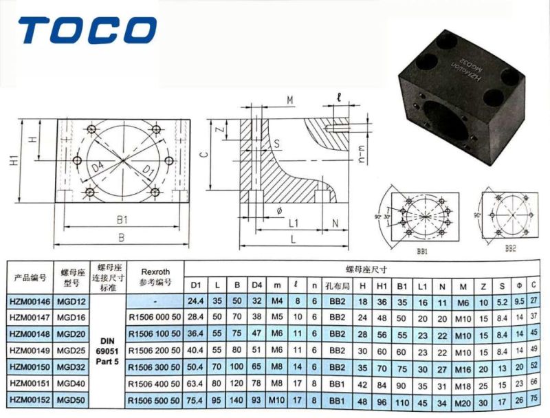 Wbk Support Unit Nut Housing Ballscrew Use