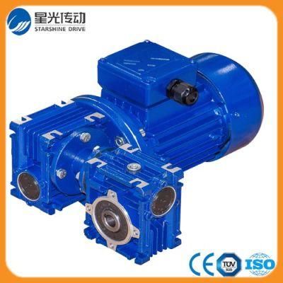 Nmrv Double Worm Gear Box with 1.5kw Motor