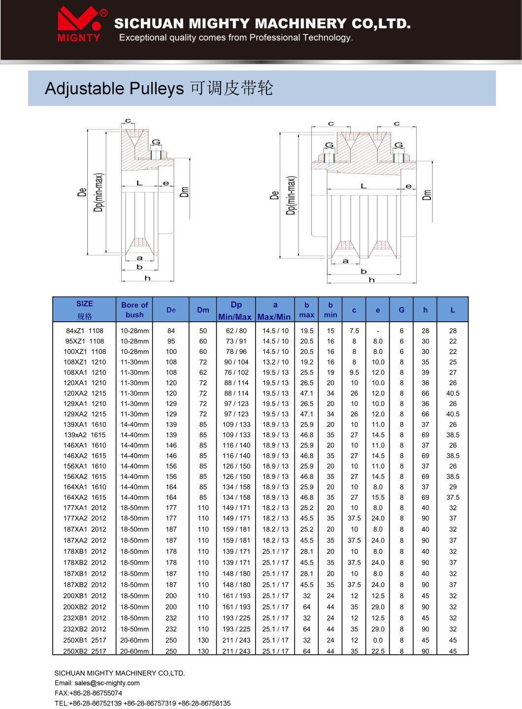 OEM or Standard Cast Iron V Grooved V Belt Taper Bore Pulley Wheel Spb Spc Manufacture for Sale