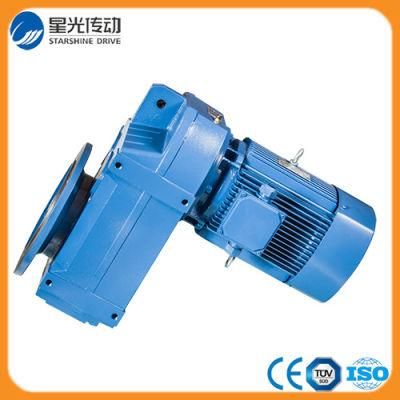 F47 Series Parallel Shaft Helical Geared Motor with Foot Mounting