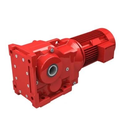 Shanghai Factory High Torqoe Low Rpm Export Quality K157 Helical Bevel Speed Gear Unit for Agitator