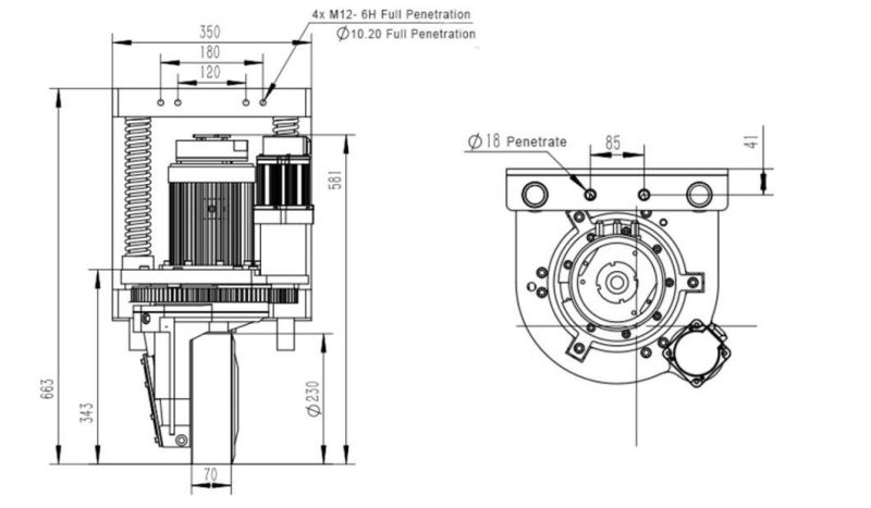 Higher Steering Accuracy Latest Design Forklift Drive Wheel Assembly with Spring 3352rpm Traction Motor Rated Speed (TZ12-DA15S04-S)