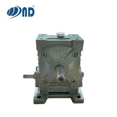 Customization Available Worm Gearbox with Cast Iron Housing Single Double Speed Gear Box Reducer Reduction for Electric Motor (Wpa Wpx Wpo Wpda)