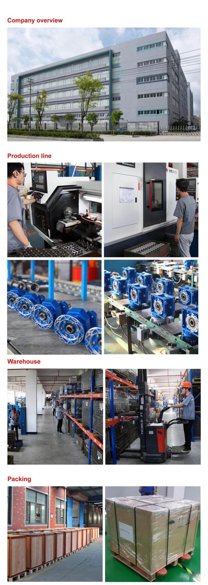 Aluminium Die-Cast Worm Gearing Arrangement and Construction Works Applicable Industries Worm Gear Reducer