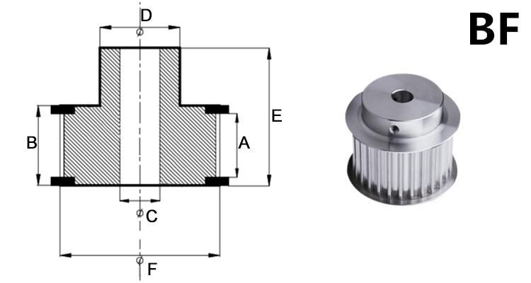 Superior Quality Industrial Aluminium T10 Timing Belt Pulley