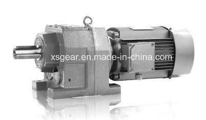 R Series Transmission Gear Helical Gear Gearbox with Motor Aluminum Alloy
