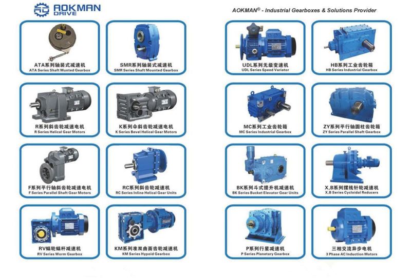 Aokman Helical Gear Units 1 20 Ratio Reduction Gearbox for Industrial Applications