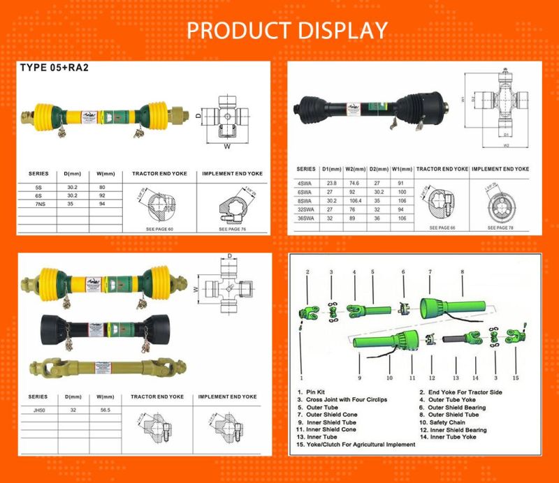 Tractor Rotary Mowers Tillers Transmission Pto Shaft Reducer Gearbox for Farm and Agricultural Machinery