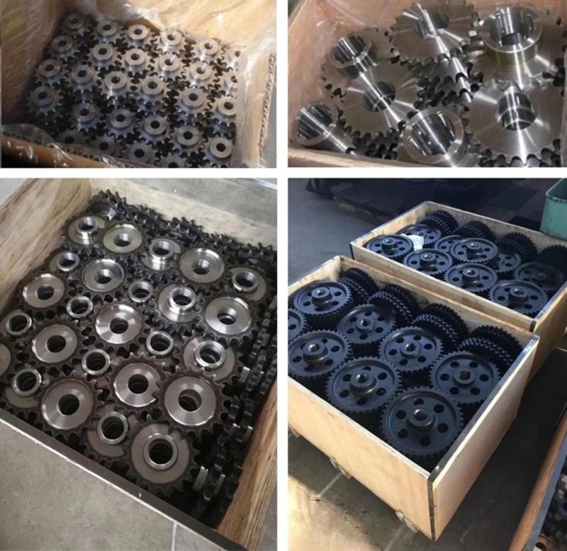 Transmission Gearbox Belt Parts Mining Machinery Parts Conveyor Driving Chain Wheel Multiple Rows of Chain Welding Sprockets