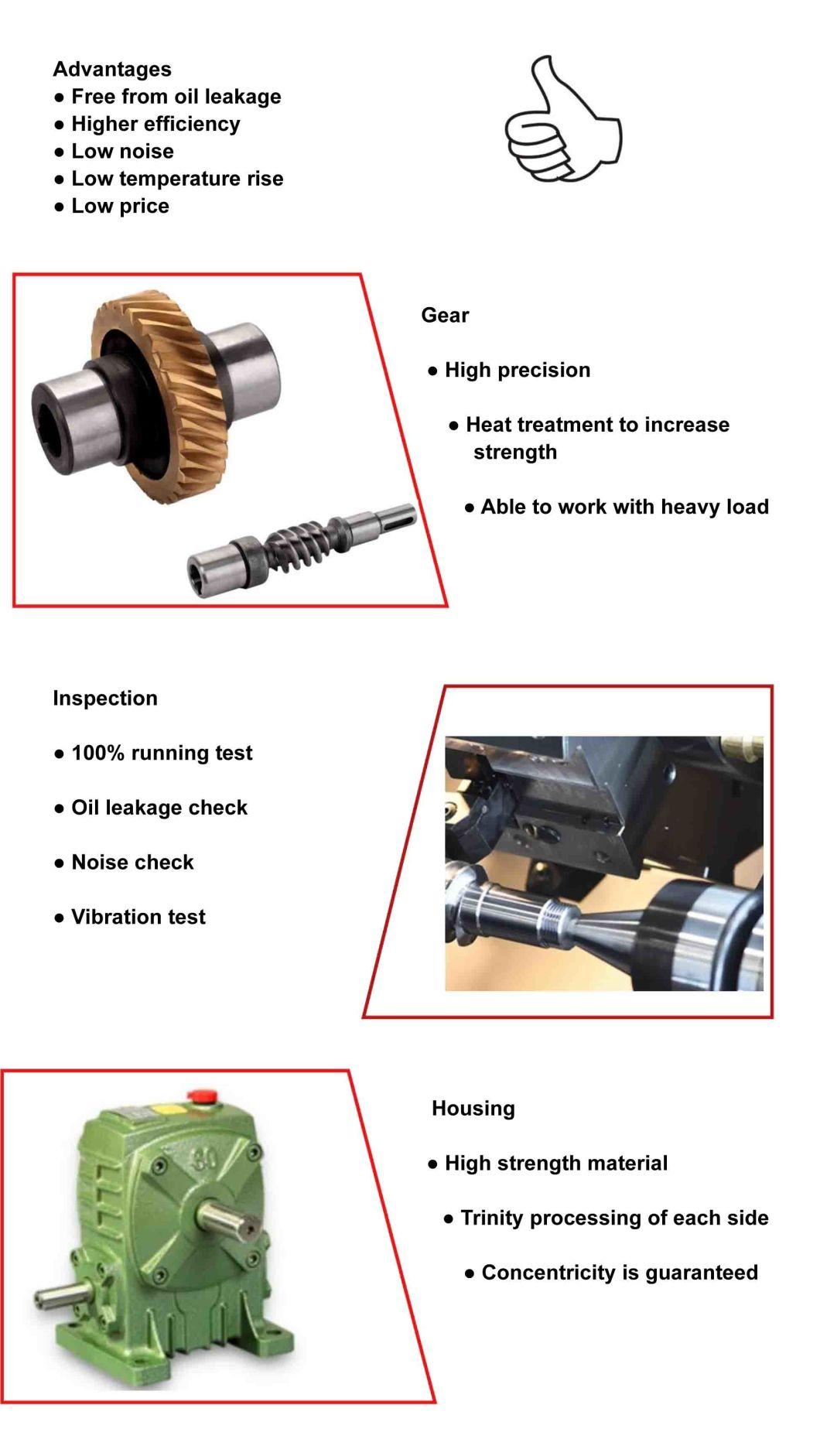 Wp Right Angle 90 Degree Cast Iron Reduction Speed Gearbox Worm Reducer Wpa Wpo Wps Wpx Worm Motor Unit Gear Box