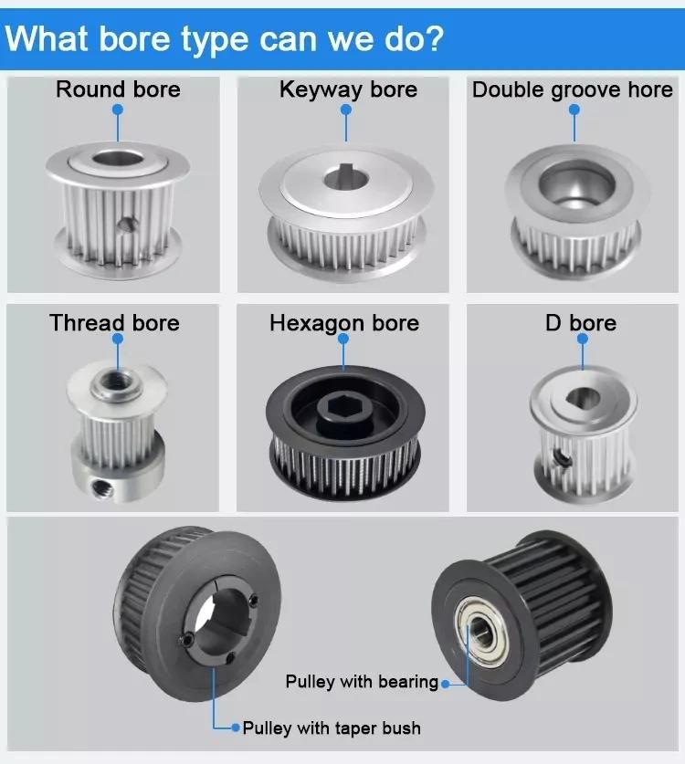 Industrial Power Transmission Sprocket Aluminum Timing Belt Pulley