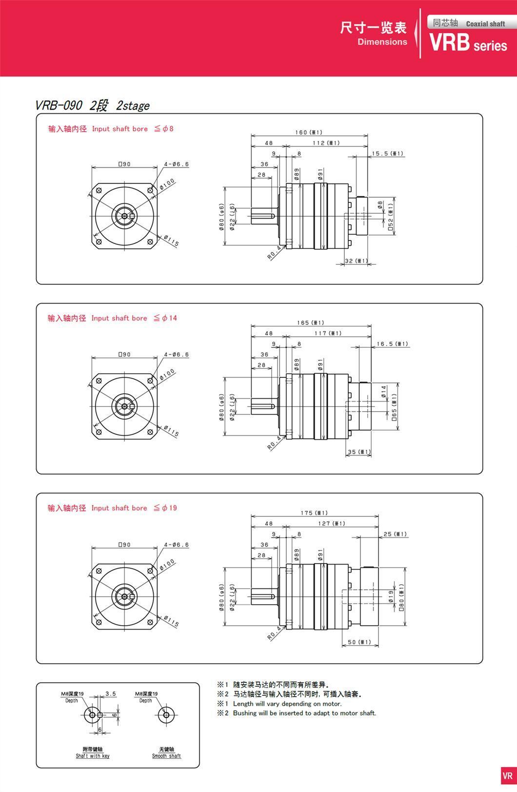 Shimpo Gear Box Vrb-090c-10-K3-19dB19 Reducer for Printing Machine