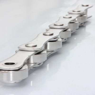 China Industrial Carbon Steel Transmission Parts Double Pitch Conveyor Chains with Top Rollers