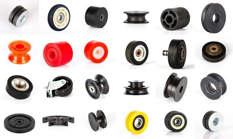 Custom Wear Resistance Plastic Nylon Pulley Wheel with Brass Bearing