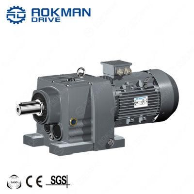 Shaft Input Foot-Mounted Helical Gear Speed Reducer Power Transmission Electric Motor Reducer