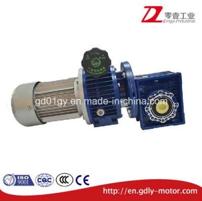 Electric Motor with Aluminum Alloy Nmrv Gearbox, Worm Geared Motor