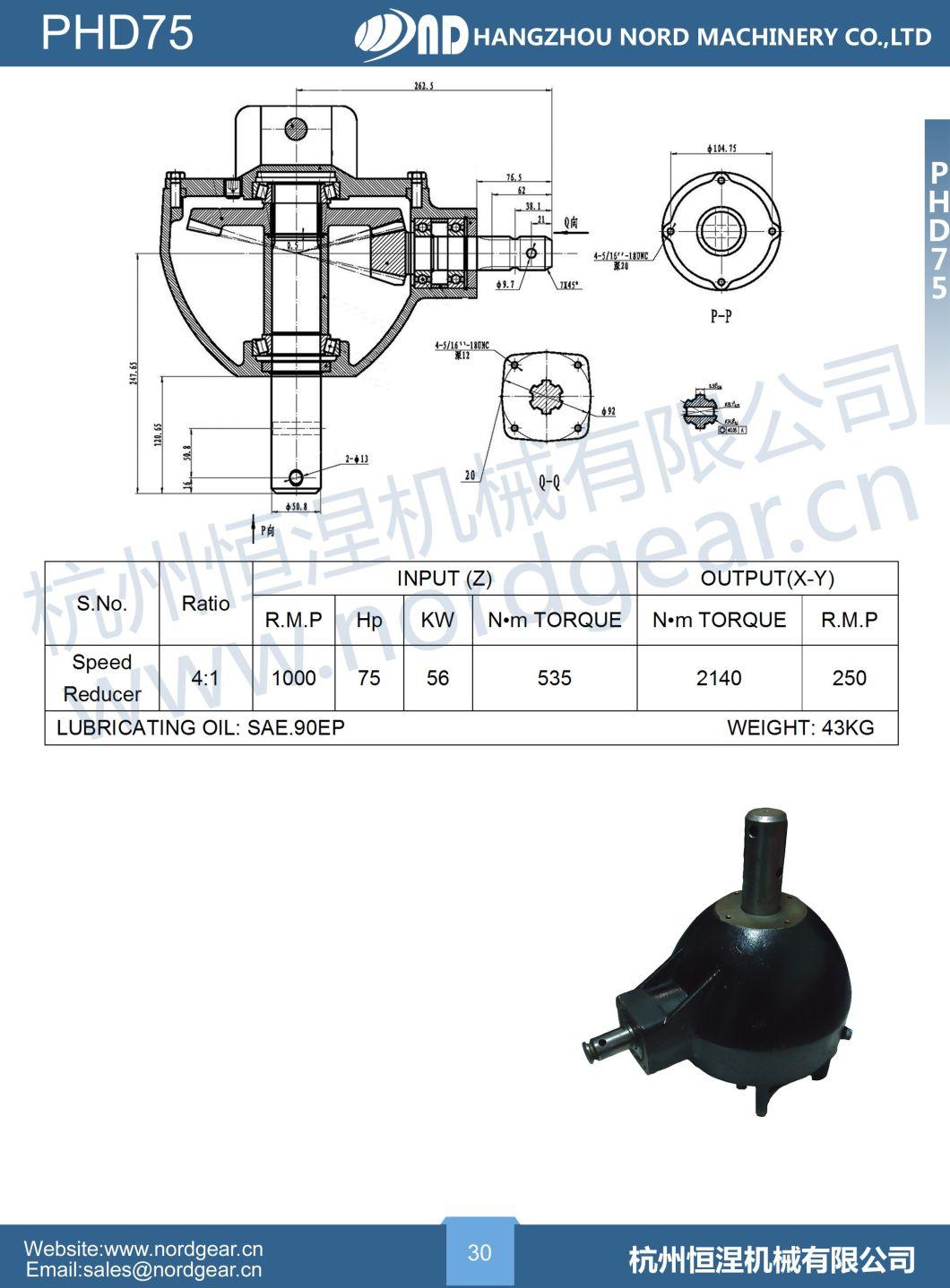 Post Hole Digger Tractor Gearbox Right Angle Gearbox for Agricultural Machinery Rotary Tiller Cultivator