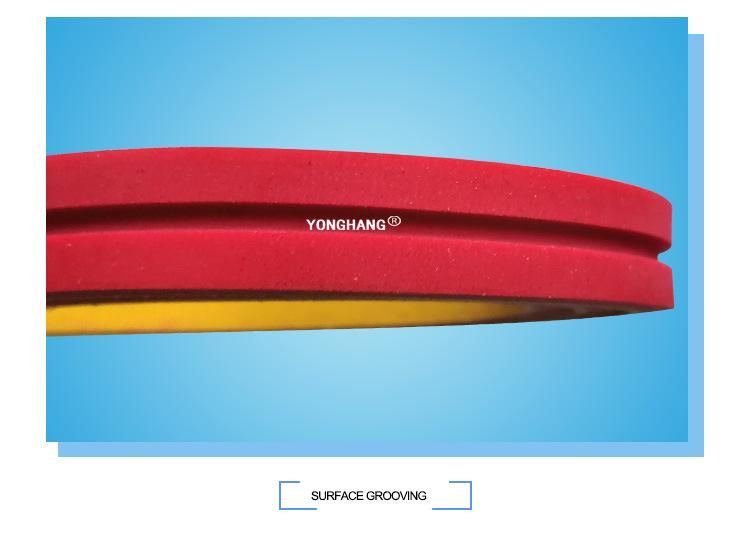 Special Customized Yellow Nylon Flat Belt with Red Rubber Coated Conveyor Belt for Glass Lens Factory Conveyor