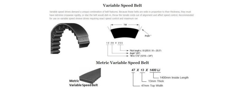 Baopower Agricultural Variable Speed Cogged Tooth Heavy Duty Bando Cog-Belts EPDM Cog Rice Havester Aramid V Belt