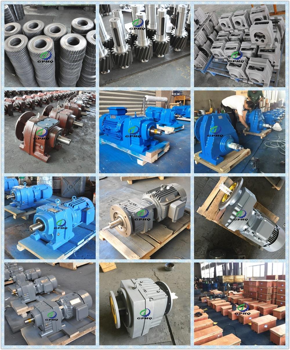 R /RF Rxf Helical Gearbox with Direclty Motor for Belt Elevator