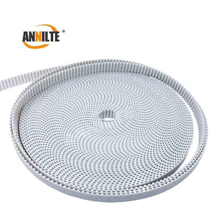 Annilte Special Processing PU Drive Belt Cleats Htd3m 5m 8m 14m 20m Seamless Steel Cord PU Timing Belt with Baffles