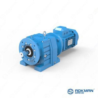 Aokman R Series Cast Iron Helical Gear Speed Reducer for Industry