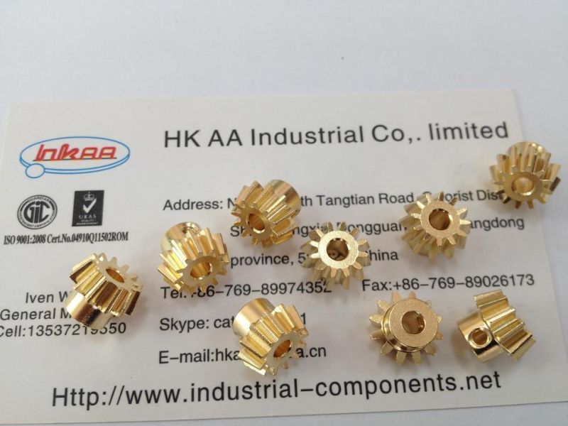 OEM Custom Small Brass Pinion Gear, Small Spur Gear