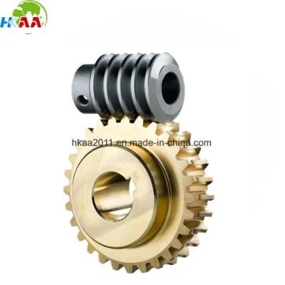 High Precision Customized Copper/Bronze Stepper Motor Gear and Worms