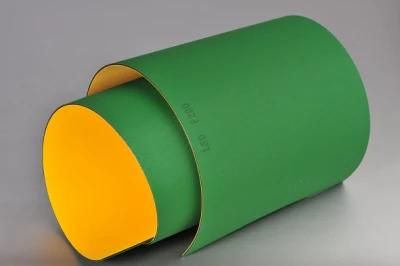 Factory Price High Quality 2.5 mm Green Yellow Sandwich Belt Transmission Belt Flat Belt