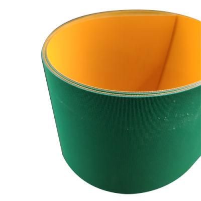 Green/Yellow Nylon and Rubber Endless / Open Flat Belt for Textile Machine