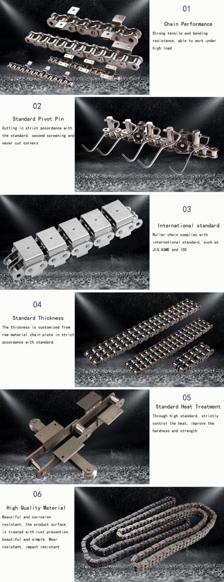 Wholesale New Design Custom Stainless Steel Double Pitch Transmission Chain