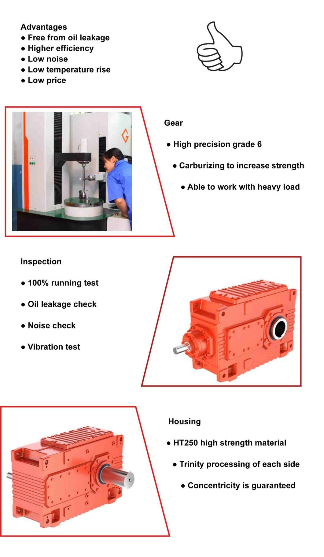 Hb PV Square Big Load Industrial High Power Torque Right Angle Bevel Helical Gearbox