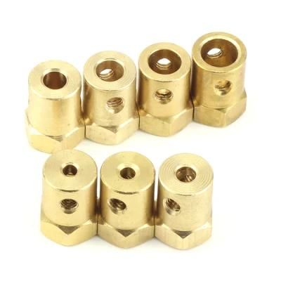 3mm to 8mm Brass Motor Shaft Hex Joint Coupling for RC Car Truck Train Boat