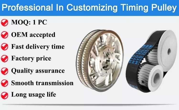 Precision Manufactured and Static Balanced Pulleys Transmission Timing Belt Poly Chain Sheaves Synchronous Pulleys