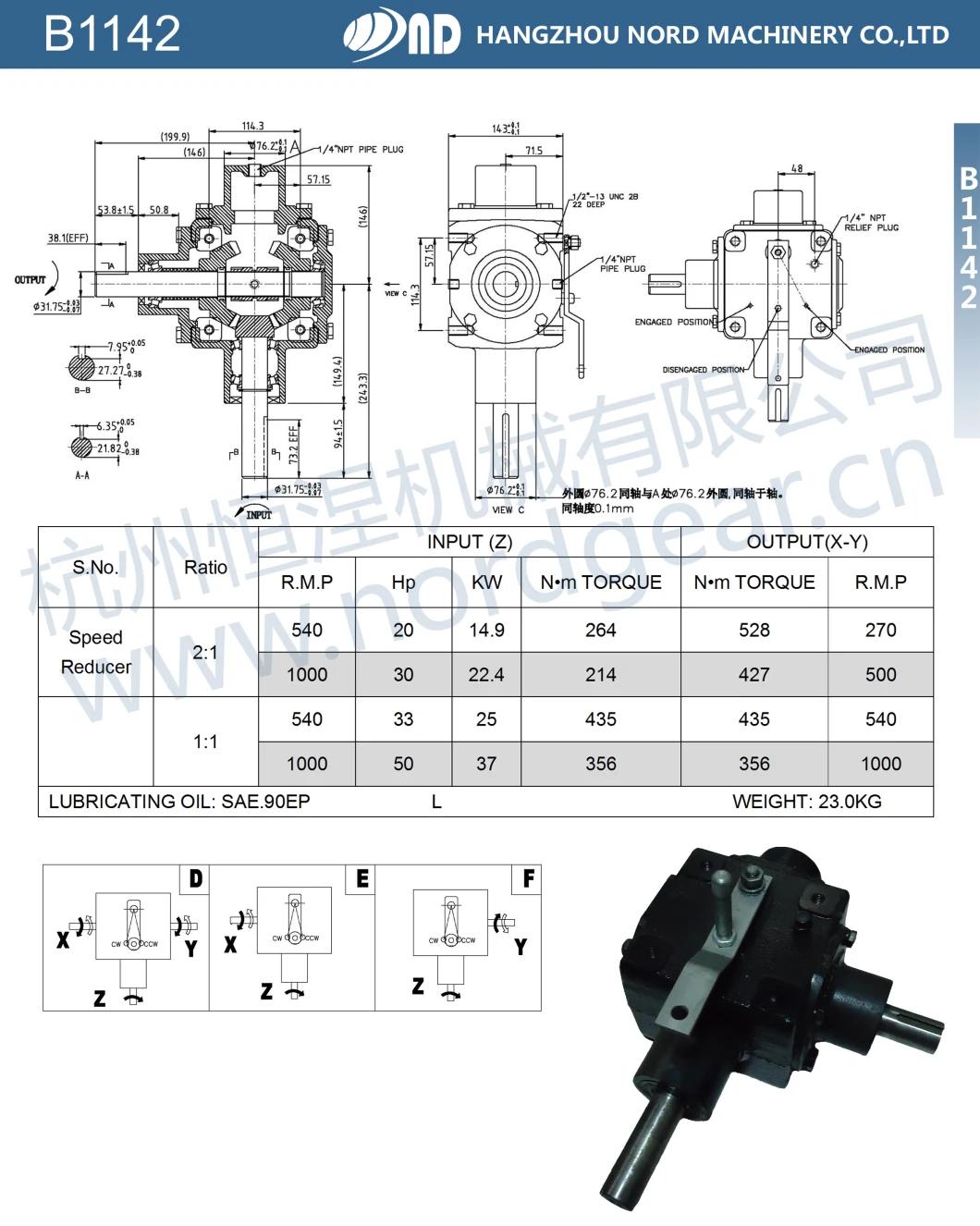 ND Worm Agricultural Machinery Gearbox Motor Car Tractor Precision Small Transmission Rotarytiller Stubble Plough Reducer