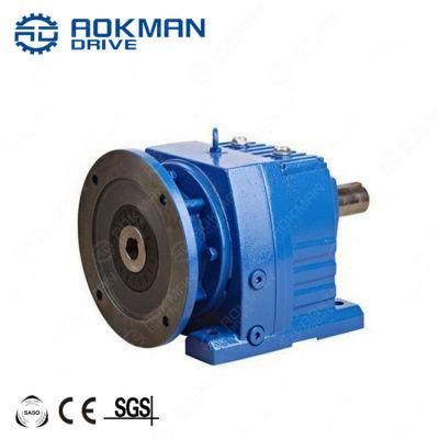 R Series Flange Mounted 3 Phase Helical Gearbox with Solid Shaft