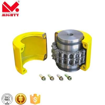 China High Durable Double Roller Chain Coupling Spocket Coupling with Shell