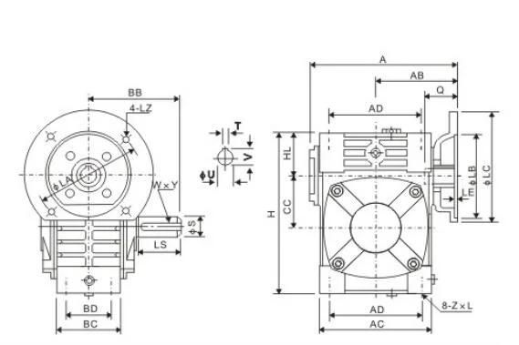 Eed Transmission Single Wpw Series Gearbox Wpwd Size 250 15.0kw