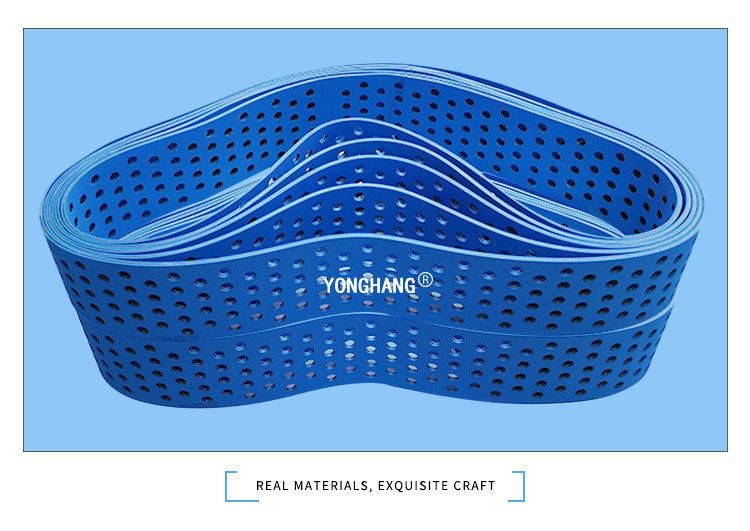 Nylon/Rubber Transmission Belt Flat Belts Sandwich Belt with Punched Holes