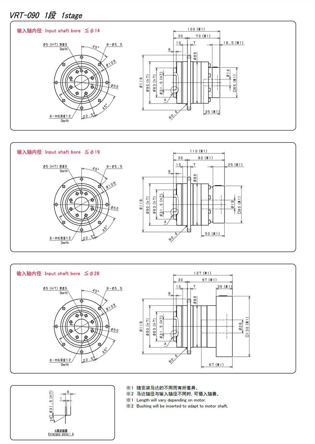 Shimpo Gear Box Vrt-090c Series Reducer for Printing Machine