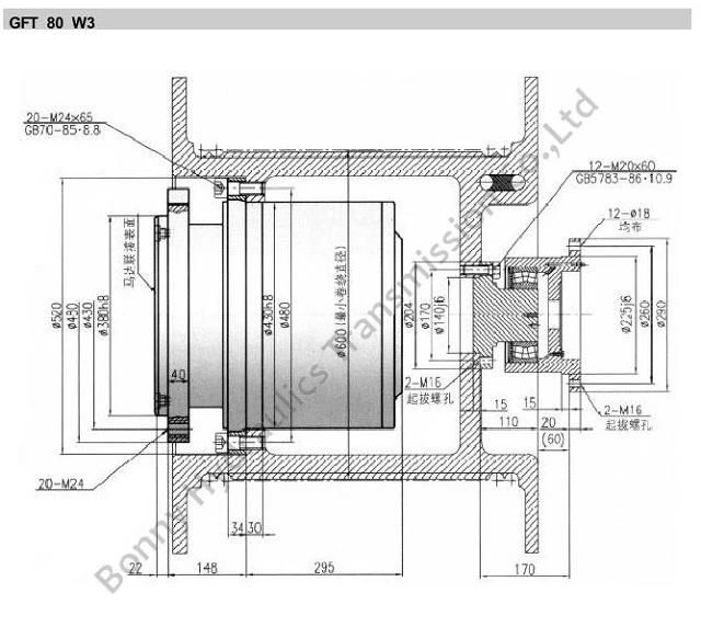 Final Drive Winch Gearbox Gft 80 W3