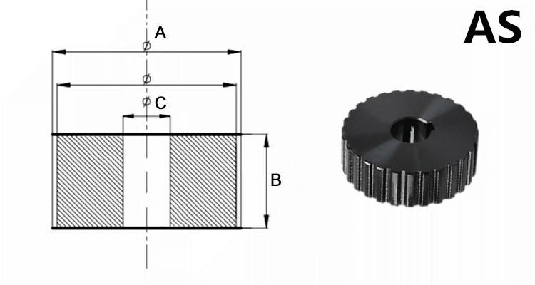 Steel Synchronous 150mm Drive Timing Belt Pulley