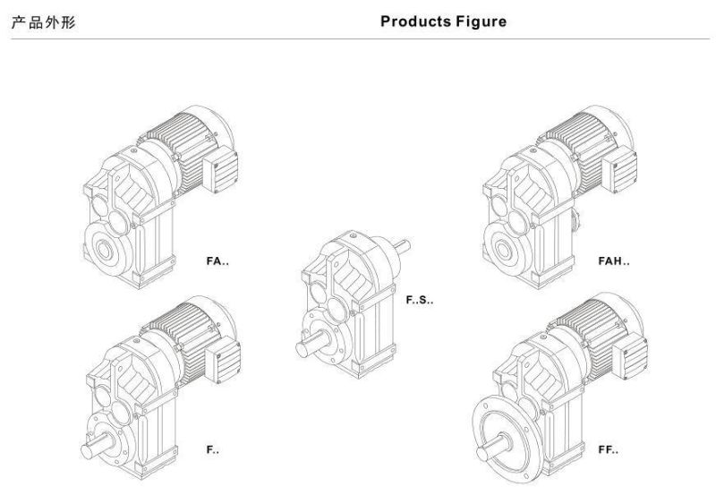 F Series Gear Motor Parallel Shaft Gear Motor and Gear Reducer