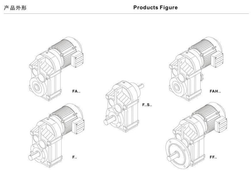 F Series Gear Motor Parallel Shaft Gear Motor and Gear Reducer
